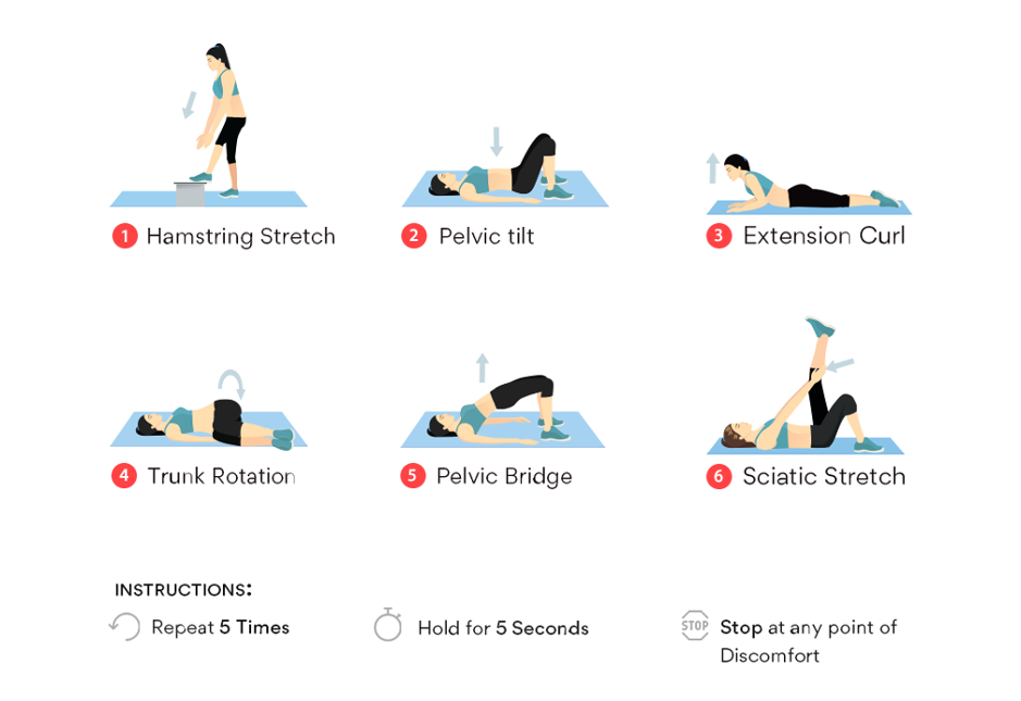 Stretches for pinched 2025 nerve in lower back