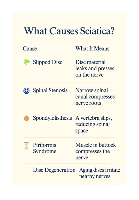 Sciatica Causes Causes of Sciatica | Mangattil Rajesh ? Spine Surgeon London | www.spinesurgeon.london