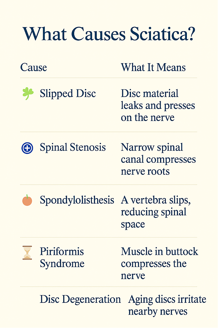 What Causes Sciatica What causes Sciatica?